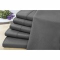 Us Army 6 Piece Embossed Check Sheet Set - King - Grey 1501KGGR